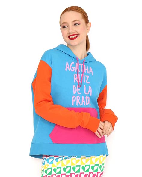 sudadera agatha ruiz de la prada|SUDADERA ROSA FLOR AMARILLA.